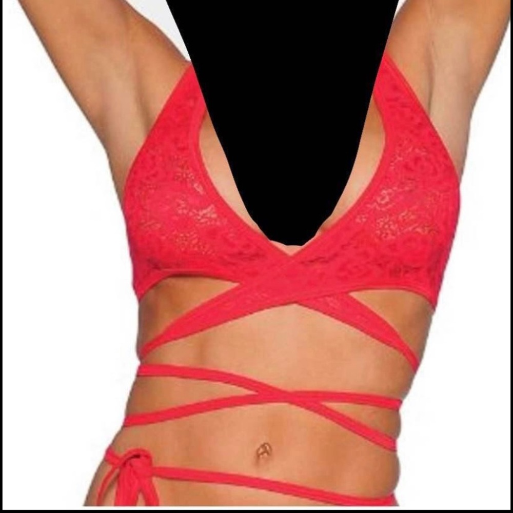 Body zone Lace Wrap Top